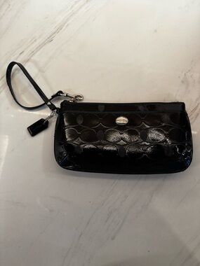 Coach Black leather Wristlet